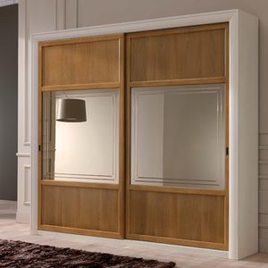 armadio classico / in legno / in legno laccato / a porte scorrevoli