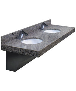 piano lavabo doppio / in Solid Surface