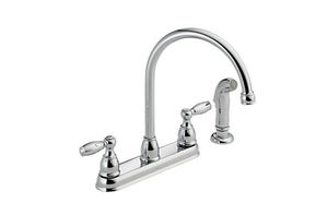 miscelatore in metallo cromato / da cucina / 4 fori