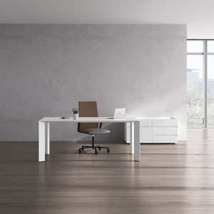 scrivania direzionale / impiallacciata in legno / in laminato / in alluminio