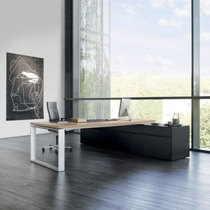 scrivania direzionale / impiallacciata in legno / in laminato / in alluminio