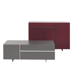 credenza alta / moderna / in legno laccato / in quercia