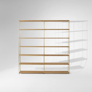 scaffale moderno / in quercia / in MDF laccato / in acciaio con rivestimento a polvere