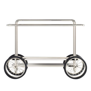 carrello portavivande di servizio / per uso residenziale / in quercia / in acciaio