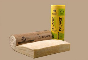 isolante termo-acustico / in lana di vetro / per soffitto / per soffitta