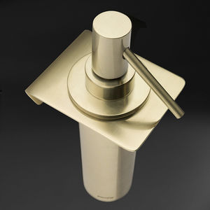 distributore di sapone da parete / in plastica / in ottone cromato / in ottone placcato oro