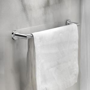portasalviette a 1 barra / da parete / in ottone cromato