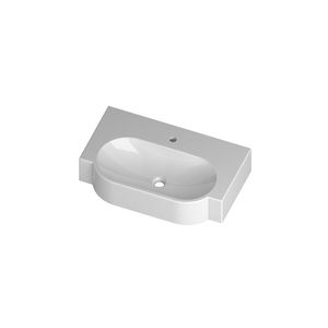 lavabo sospeso / ovale / in ceramica / moderno