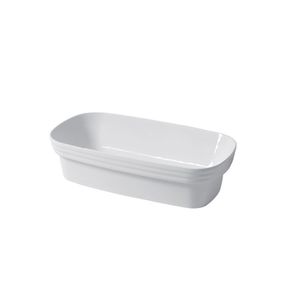 lavabo da semincasso / rettangolare / in ceramica / moderno