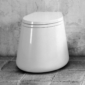 WC da appoggio / in ceramica / con sciacquone ad incastro