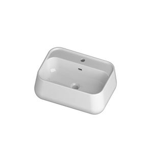 lavabo da appoggio / rettangolare / in ceramica / moderno