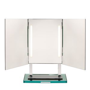 specchio da bagno da appoggio / luminoso / design originale / rettangolare