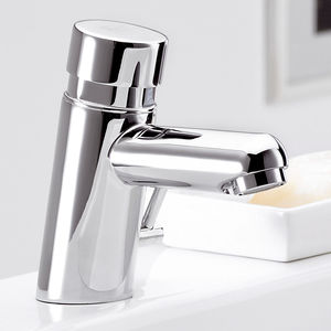 miscelatore per lavabo / in ottone cromato / temporizzato / da bagno