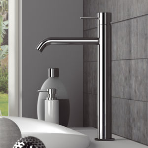 miscelatore per lavabo / in ottone cromato / da bagno / 1 foro
