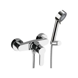 miscelatore da doccia / da parete / in metallo cromato / in ottone cromato