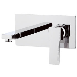 miscelatore per lavabo / per vasca / da parete / in metallo cromato