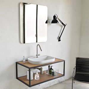 lavabo da incasso / rettangolare / in ceramica / moderno