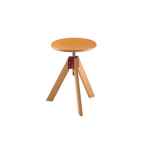 sgabello moderno / in faggio / in legno con vernice di protezione / girevole