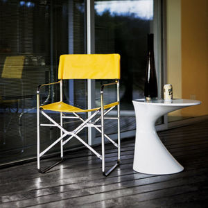 sedia moderna / a slitta / pieghevole / con rivestimento rimovibile