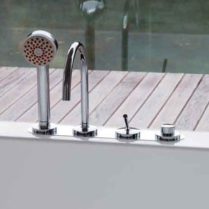 miscelatore per vasca / da bancone / in metallo cromato / da bagno