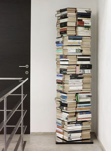 libreria moderna / in acciaio inox verniciato / girevole