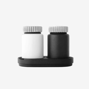 portasale e portapepe in ceramica / in acciaio inox