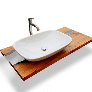 piano lavabo in legno / su misura