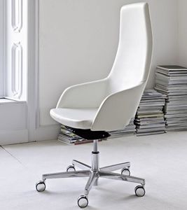 poltrona direzionale moderno / in tessuto / con rotelle / con base a stella