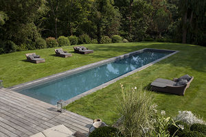 piscina interrata / in calcestruzzo / per hotel / corridoio di nuoto