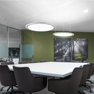 luce a sospensione / LED / tonda / in ghisa di alluminio