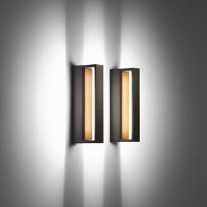 applique moderna / da esterno / in vetro / in teak
