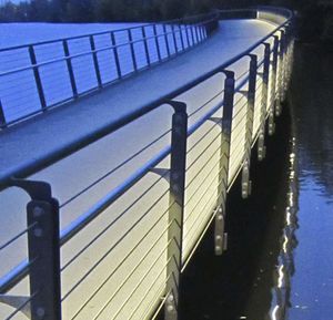 corrimano in acciaio inox / LED / per disabili