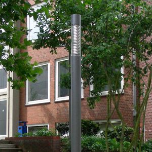 colonna luminosa moderna / in policarbonato / in acciaio inox / LED