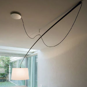 lampada a sospensione / moderna / in cotone / ad arco