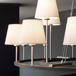 lampadario moderno / in cromo / in cotone / a incandescenza