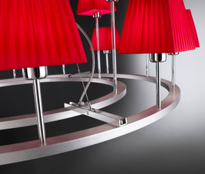 lampadario moderno / in ferro / in cromo / in cotone