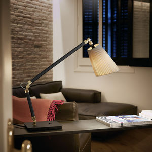 lampada da tavolo / moderna / in cotone / in metallo cromato