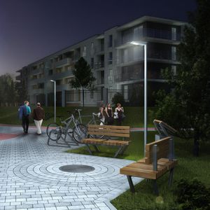 lampione urbano / moderno / in alluminio / LED