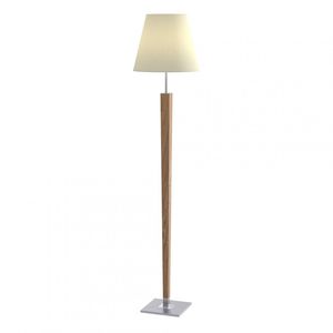 lampada da terra / classica / in metallo / in legno