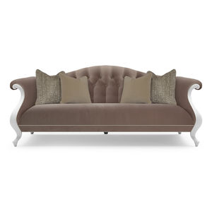 divano design nuovo barocco / in tessuto / 4 posti / beige