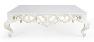 tavolino basso in stile / in legno laccato / rettangolare / da interno