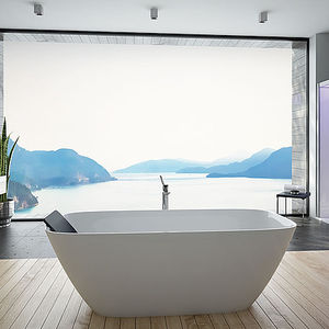 vasca da bagno da appoggio / ovale / in acrilico