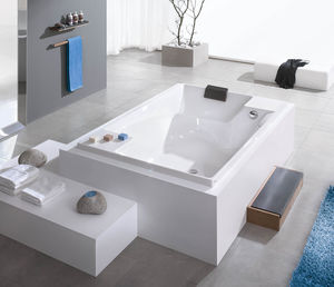 vasca da bagno da incasso / in acrilico / doppia / profonda
