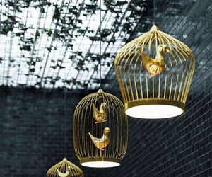 lampada a sospensione / design originale / in metallo / in policarbonato