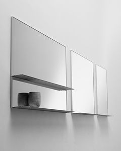 specchio a muro / con ripiano / moderno / rettangolare