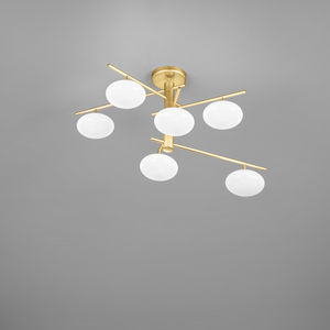 plafoniera moderna / in vetro / in metallo cromato / LED