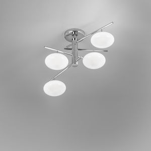 plafoniera moderna / in vetro / in metallo cromato / LED
