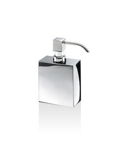 distributore di sapone da appoggio / in ottone cromato / in ottone placcato oro / manuale