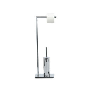 scopino per WC in ottone cromato / da pavimento