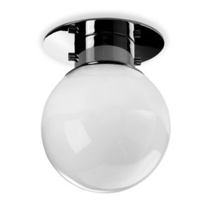 plafoniera moderna / tonda / in vetro / in ottone cromato